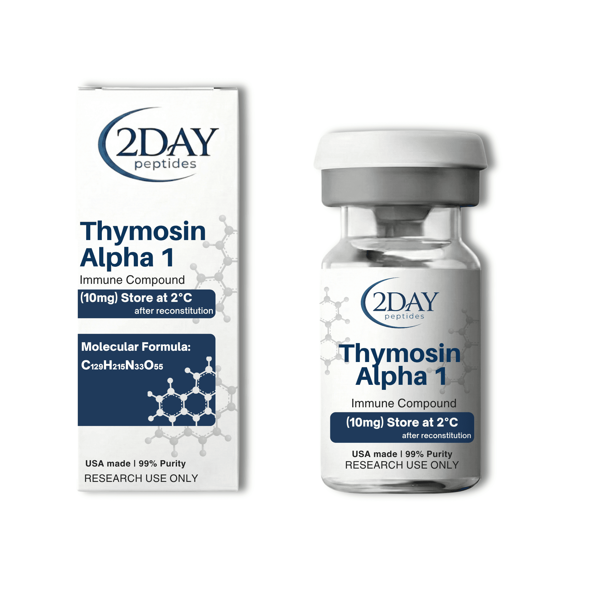 Thymosin Alpha 1 vial and packaging