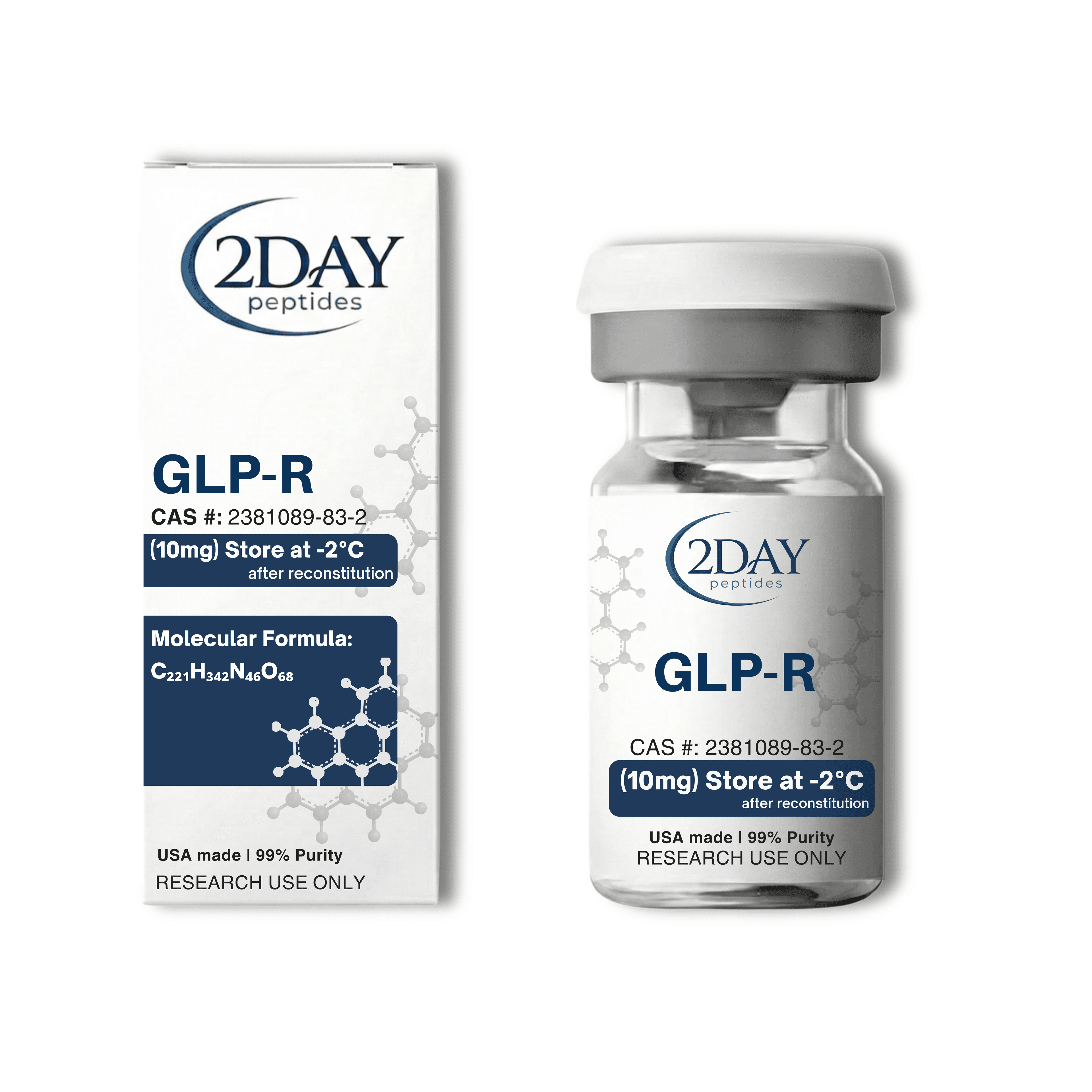 GLP-3 vial and packaging